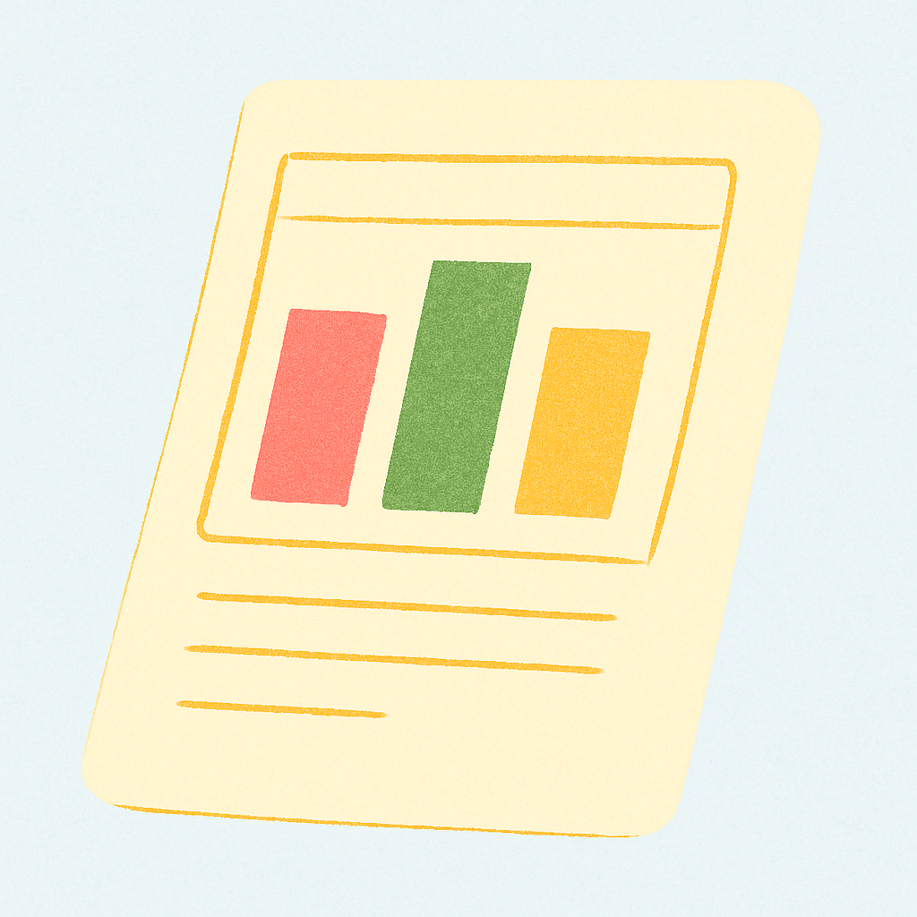 Assessment chart with colored bars